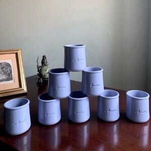 Set of 8 La Fermiere Glazed Terra Cotta Mini pots